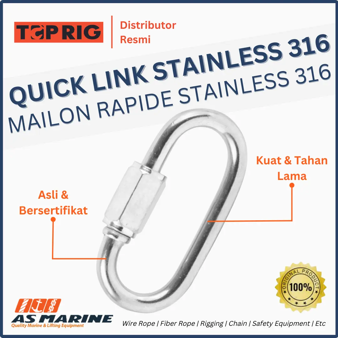 quick link stainless 316 toprig